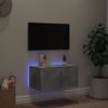 vidaXL TV-Wandschrank mit LED-Leuchten Betongrau 60x35x31 cm 837273 Bild 3