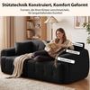 COMHOMA Sofa Ecksofa, Modulares Sofa, 2 Sitzer Bodensofa Couch mit Kissen Armlehne, für Wohnzimmer, vakuumverpackt Bild 3