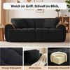 COMHOMA Sofa Ecksofa, Modulares Sofa, 2 Sitzer Bodensofa Couch mit Kissen Armlehne, für Wohnzimmer, vakuumverpackt Bild 2