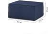 Dmora Avolasca-Hocker, Wohnzimmer-Hocker, Relaxsessel aus gepolstertem Stoff, 100 % Made in Italy, 80 x 70 x 43 cm, Blau Bild 3
