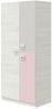 Jugendzimmer-Set >NUBE< in Alpen-Weiß / Grau / Rosa - 199x65x96 (BxHxT) Bild 5