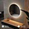 Planetmöbel Dekospiegel NOVA Spiegel mit Beleuchtung 60 - 80 cm (Dekorativer Wandspiegel ohne Rahmen 60 cm, Spiegel mit LED-Licht), Touch-Funktion, Dimmbar 4200k Bild 3