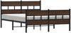 vidaXL Metallbett ohne Matratze Braun Eichen-Optik 160x200 cm 3308477 Bild 2