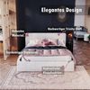thematys Polsterbett Bett aus Velours Stauraumbett - TOPSELLER - MADE IN EU - (verfügbar 90x200 120x200 140x200 160x200 180x200cm, Bettrahmen, Bett, Optional mit Matratze bestellbar, mit großen gepolsterten Kopfteil, mit Bettkasten zum aufklappen), Met... Bild 2