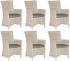 Sonnenpartner 6er-Set Garten-Sessel Ikarus Aluminium mit Polyrattan white-coral Gartenstuhl Bild 4