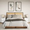vidaXL Wand-Nachttische mit LED-Leuchten 2 Stk. Weiß 3307962 Bild 4