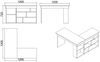 Dmora Schreibtisch Altin, Mehrzweckschreibtisch, Bürotisch für PC, Eckschreibtisch, 129x120h72 cm, Eiche und Weiß Bild 3