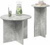 vidaXL Beistelltisch-Set mit Speicher 2 pcs Betongrau Holzwerkstoff 8001031 Bild 3