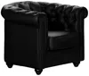 Vente-unique - Sessel 2er-Set - Kunstleder - Schwarz - CHESTERFIELD Bild 3