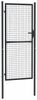 vidaXL Maschen-Gartentor verzinkter Stahl 100 x 200 cm Grau 145775 Bild 2