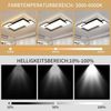 style home Deckenleuchte LED Deckenlampe dimmbar mit Fernbedienung, Rechteckig, LED fest integriert, Warmweiß bis Kaltweiß, 150W, 90*60*6cm, Schwarz Bild 4