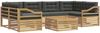 vidaXL Outdoor-Sofagarnitur 7 pcs Weiß und Anthrazit Polyester 3390142 Bild 2
