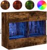 vidaXL TV-Wandschrank mit LED-Leuchten Räuchereiche 78,5x30x60,5 cm 837103 Bild 2