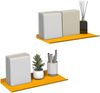 vidaXL Schwebendes Regal 2 pcs Senfgelb 40 x 18 x 2,5 cm Stahl 8004014 Bild 3