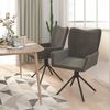 vidaXL Esszimmerstühle 2 Stk. Drehbar Dunkelgrau Samt 344810 Bild 3
