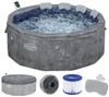 LAY-Z-SPA® Energiespar Whirlpool Carrara AirJet™ mit App-Steuerung, für 6 Personen, Ø 170 x 65 cm, Alabaster-Optik Bild 5