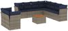 vidaXL 10-tlg. Garten-Sofagarnitur mit Kissen Grau Poly Rattan 3256047 Bild 2