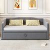 BlingBin Polsterbett Ausziehbares Schlafsofa Einzelbett Doppelbett Funktionsbett (Jugendbett mit Lattenrosten, Kinderbett, 1-tlg, 90/180*200 cm, Ohne Matratze, Gewichtskapazität: 120kg), Multifunktionsbett für Schlafzimmer, Hautfreundlichem Samtstoff, ... Bild 2