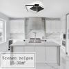 ZMH Deckenlampe LED Deckenleuchte Wohnzimmer - Schwarz Dimmbar 50W Wohnzimmerlampe Modern Design mit Fernbedienung aus Metall Deckenbeleuchtung für Esszimmer Küche Jugendzimmer Schlafzimmer Bild 4
