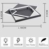ZMH Deckenlampe LED Deckenleuchte Wohnzimmer - Schwarz Dimmbar 50W Wohnzimmerlampe Modern Design mit Fernbedienung aus Metall Deckenbeleuchtung für Esszimmer Küche Jugendzimmer Schlafzimmer Bild 5