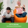 Green Bean® Bean Bag-Sitzsack + Hocker, 2er-Set, waschbar & schmutzabweisend, Polyester / PVC, EPS-Füllung, Orange Bild 5