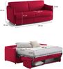 Dmora 3-Sitzer Schlafsofa Gravere, Schlafsofa fürs Wohnzimmer, gepolstert, abnehmbar, 100 % Made in Italy-Qualität, 200x95 h90 cm, Rot Bild 3