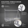 ML-DESIGN Spielbett Hausbett Tipi Zeltbett inkl. Lattenrost Bodenbett Kinder Himmelbett, Abenteuerbett mit Rausfallschutz Zelt Bett Kiefer Grau Kinderhaus Bild 4