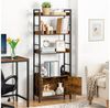 Hoobro Bücherregal Bücherschrank mit Türen und Ablage, Standregal, Aufbewahrungsregal mit 4 Ebenen, für Wohnzimmer, Büro, Küche, Arbeitszimmer und Flur Bild 4