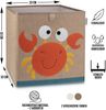 LIFENEY Aufbewahrungsbox mit Krebs Motiv I Spielzeugbox mit Tiermotiv passend für Würfelregale I Ordnungsbox für das Kinderzimmer I Aufbewahrungskorb Kinder Bild 2