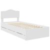 vidaXL Bettrahmen mit Schubladen Weiß 90 x 190 cm Ingenieurs Holz 3413047 Bild 4