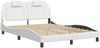 vidaXL Bettgestell "Viana" ohne Matratze Weiß 140x190 cm Kunstleder 3208090 Bild 3