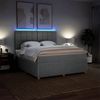 vidaXL Boxspringbett mit Matratze Hellgrau 180x200 cm Stoff 3294435 Bild 4