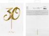 partydeco Tortenstecker, Cake Topper "30" gold 20,5cm Bild 3