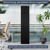 Umkleideschrank Spind KACPER - 1 Abteil, Etikettenhalter Lüftungsschlitze | Umkleidespind Metall Schließfachschrank Garderobenspind, 180x40x50cm Schwarz Bild 3