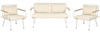 Garten Lounge MONTESILVANO Metall Helles Beige Bild 4
