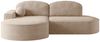 Ecksofa Schlafsofa Sofa GIRONA Stoff Arena Sand Ottomane Links Bild 2