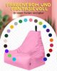 PATCH HOME Lounge Sessel Sitzsack– XXL – Rosa, bequemer Sitzsack aus Luxus-Polyester-Gewebe, bereits befüllt Bild 5