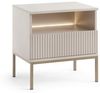 MOEBLO Nachttisch Sentino S54 LED (mit gefrästen Fronten und LED-Beleuchtung Nachttisch Nachtkommode Nachtschrank Nachtkonsole Beistelltisch Schlafzimmer, 1-St), (HxBxT):56x54x39 cm Bild 4