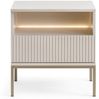 MOEBLO Nachttisch Sentino S54 LED (mit gefrästen Fronten und LED-Beleuchtung Nachttisch Nachtkommode Nachtschrank Nachtkonsole Beistelltisch Schlafzimmer, 1-St), (HxBxT):56x54x39 cm Bild 2