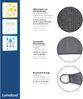 Lumaland Sonnensegel Polyester Dreieck 3 x 3 x 3 Meter Dunkelgrau Bild 4