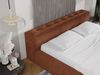 GRAINGOLD Lipari Doppelbett 140x200, Polsterbett mit Bettkasten, gepolstertes Kopfteil, Velour-Stoff, Braun Bild 4