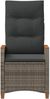 vidaXL Verstellbarer Gartenstuhl Grau und Dunkelgrau Poly-Rattan 42026860 Bild 4