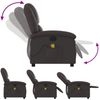 vidaXL Massagesessel Relaxsessel Dunkelbraun Echtleder 3205925 Bild 5