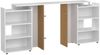Dmora Set mit 2 Nachttische Peridoto, Niedrige Kommode, Tisch, Multifunktionaler Nachttisch, 145x26 h80 cm, Glänzendes Weiß Bild 4
