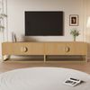TV-Schrank 180x40x40 cm, Holzmaserung, mit 4 Türen, Soft-Close Scharnieren & goldfarbenen Griffen Bild 5
