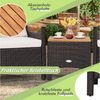 COSTWAY Balkonset, Rattan, 3tlg. 2 Sessel & Tisch, mit Sitz- & Rückenkissen Bild 2