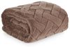 Wohndecke CARO Design91 Karierte Kuscheldecke ideales Geschenk Weiche warme Decke 220x200 cm braun Bild 4