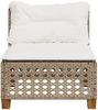 vidaXL Gartensofa ohne Armlehnen mit Kissen Beige Poly Rattan 365928 Bild 4