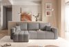 Ecksofa Schlafsofa Sofa LEROS in Stoff Manila Grau Ottomane Links Bild 2