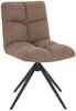 HOME DELUXE Esszimmerstuhl drehbar Webstoff NODA – 4er Set Grau / Braun Bild 5